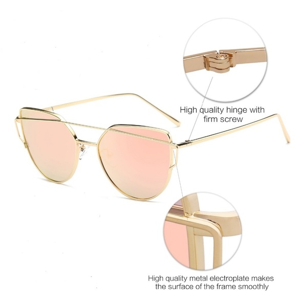 New 2018 Hot Gold Pink Sunglasses - Picture 4 of 4